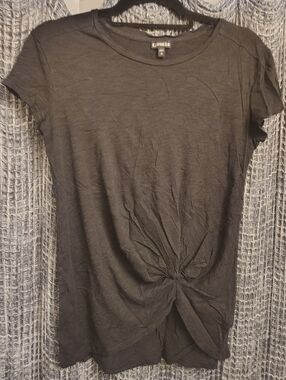 Express Black Twist Front Tee Petite Small Lightweight Top